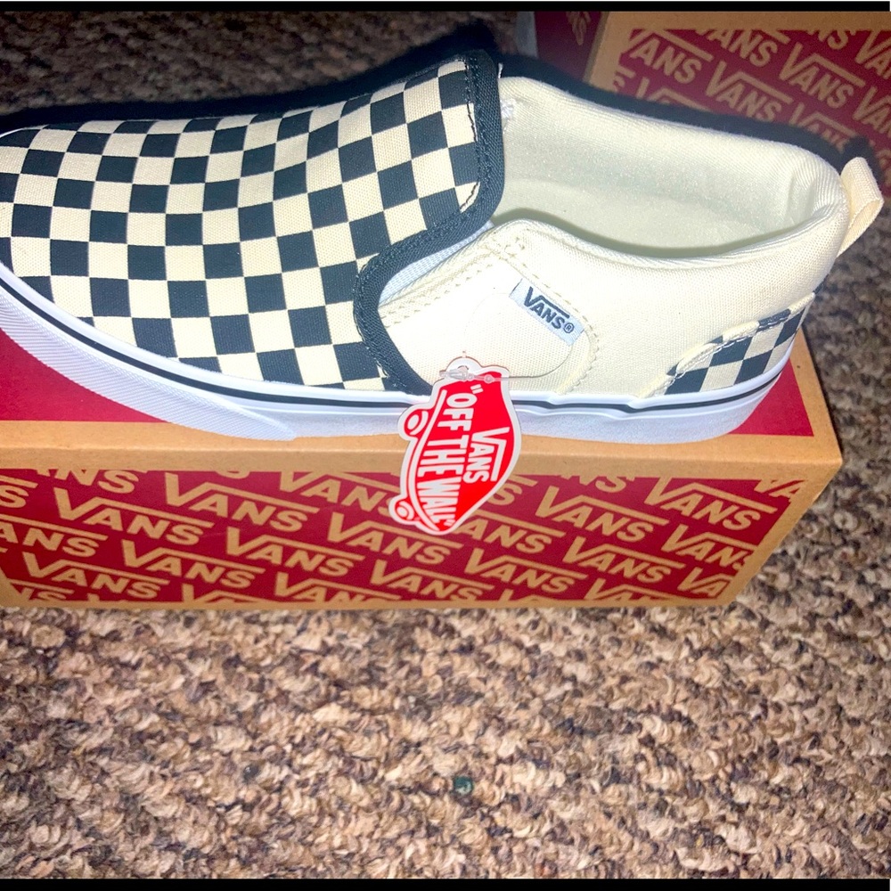 Boys size 4 slip on vans